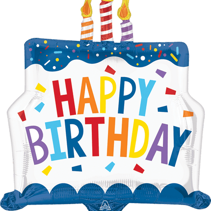 Supershape Happy Birthday Tiered Cake