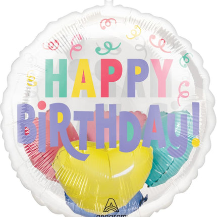 Insiders Pastel Confetti Happy Birthday Balloon