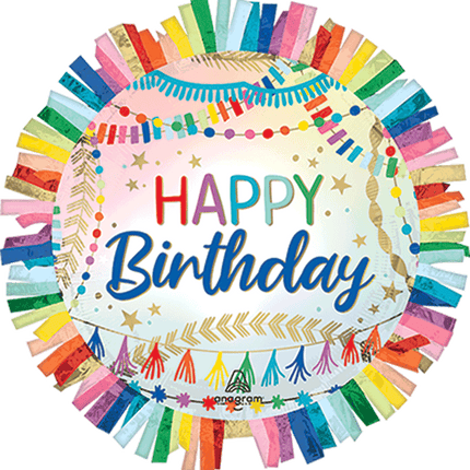 Supershape Birthday Streamer Fringe