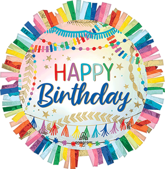 Supershape Birthday Streamer Fringe