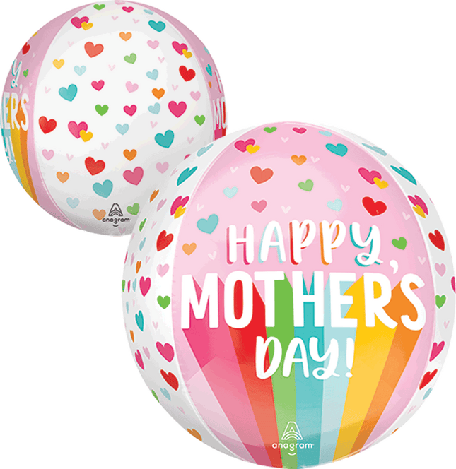 16" HMD Bright Stripes &amp; Hearts