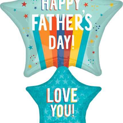 28" Father'S Day Playful Stripes &amp; Stars Supershape