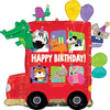 SuperShape Party Bus Happy Birthday Balloon