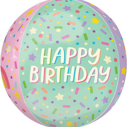 Orbz Ice Cream Party Happy Birthday Balloon