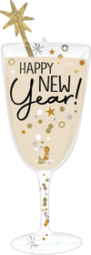 Supershape Bubbly New Year Glass