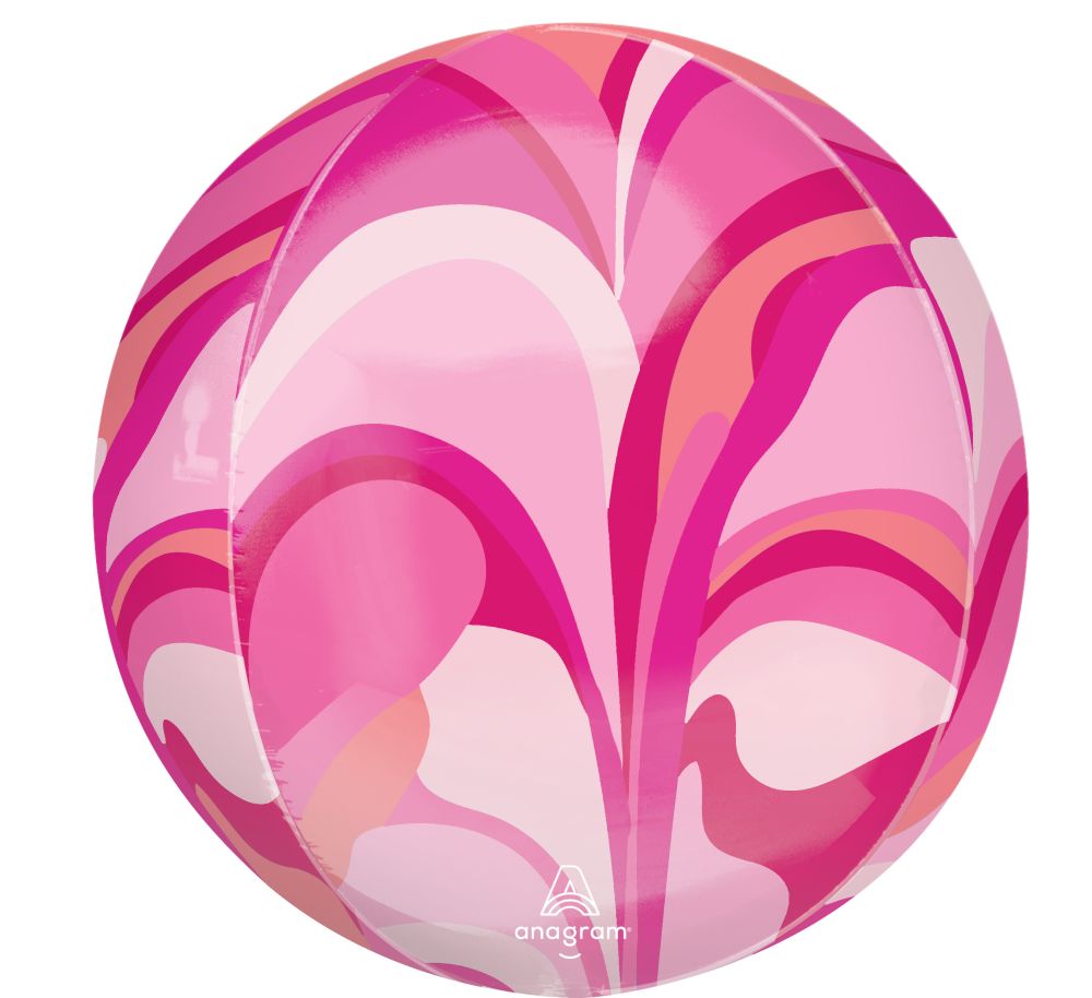 Orbz 16" Vibrant Marble Pink