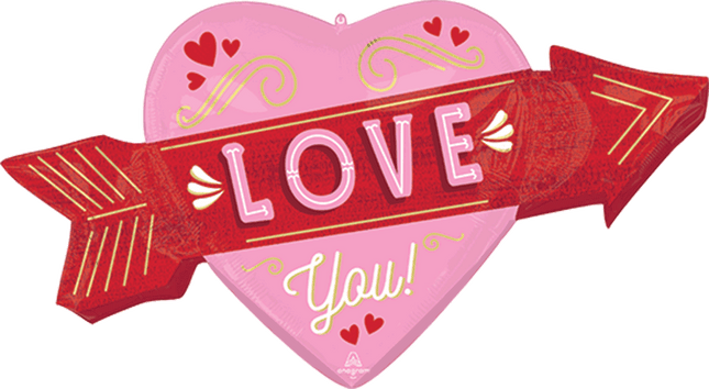 42" Retro Love Arrow