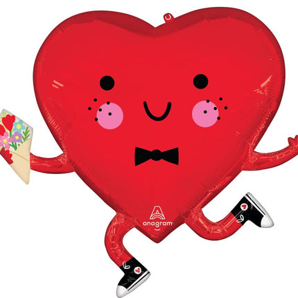 SuperShape Happy Heart Guy Balloon