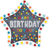 Supershape Satin Confetti Burst Birthday