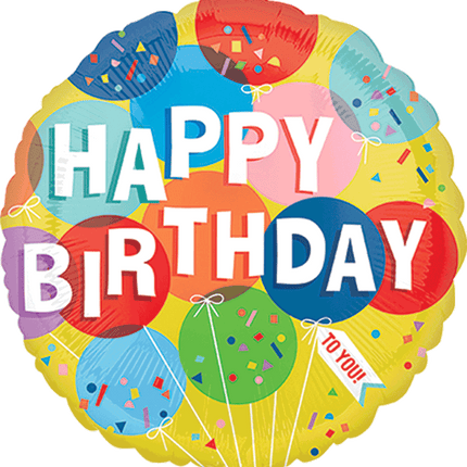 17" Sunny Balloons Birthday