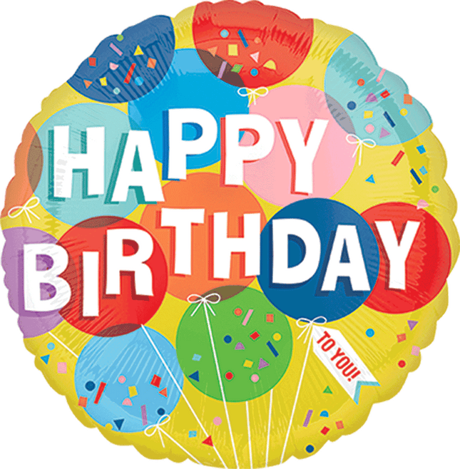 17" Sunny Balloons Birthday