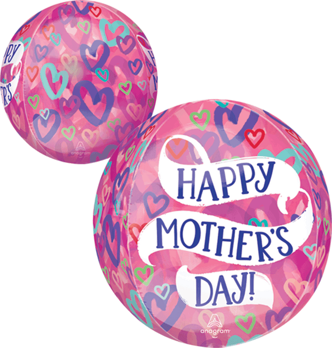 16" Hmd Layered Hearts Orbz