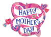 SuperShape Happy Mothers Day Layered Hearts Balloon