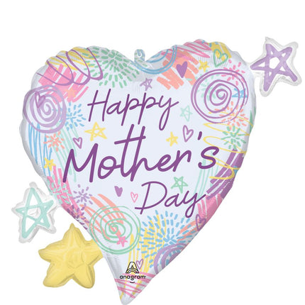 SuperShape Mother's Day Sweet Scribbles Balloon