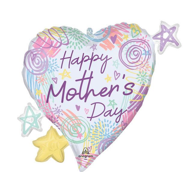 SuperShape Mother's Day Sweet Scribbles Balloon