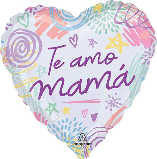 17" Te Amo Mamá Sweet Scribbles