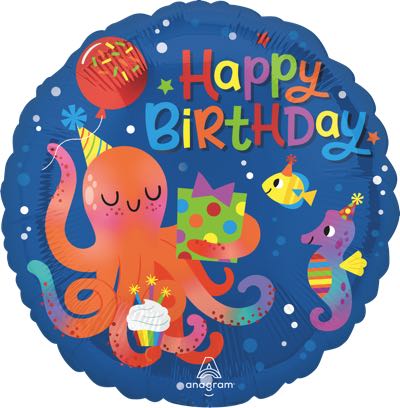 17” Cute Octopus Birthday