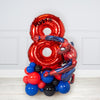 Pila de globos numéricos con supershape