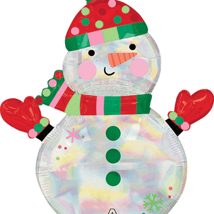 Supershape Shimmering Iridescent Snowman