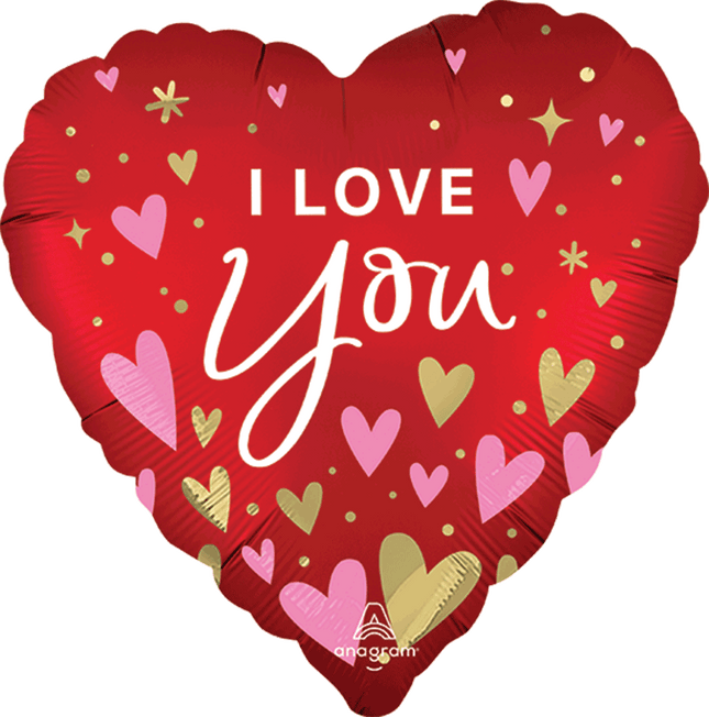 17" Satin I Love You Heartfelt Elegance