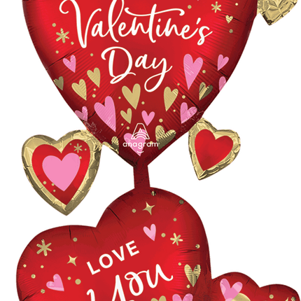 Multiballoon Satin Heartfelt Elegance