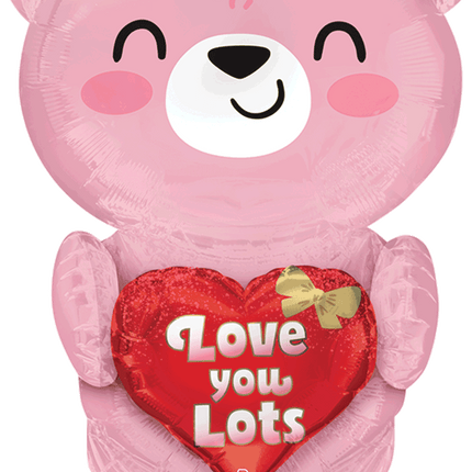 31" Blush Bear Hugs Multiballoon 3D