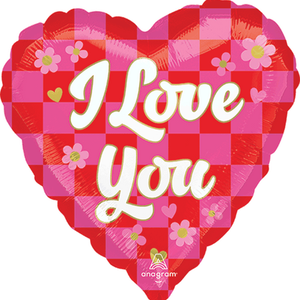 28" I Love You Checkerboard