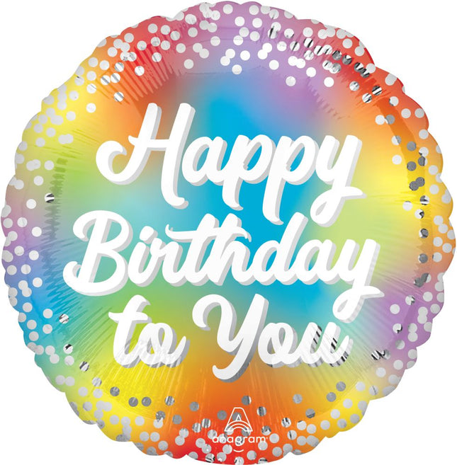 17" Standard Birthday Glitz Balloon