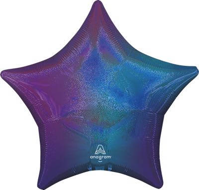19” Holo Blue Aura Stardust Ombre Star
