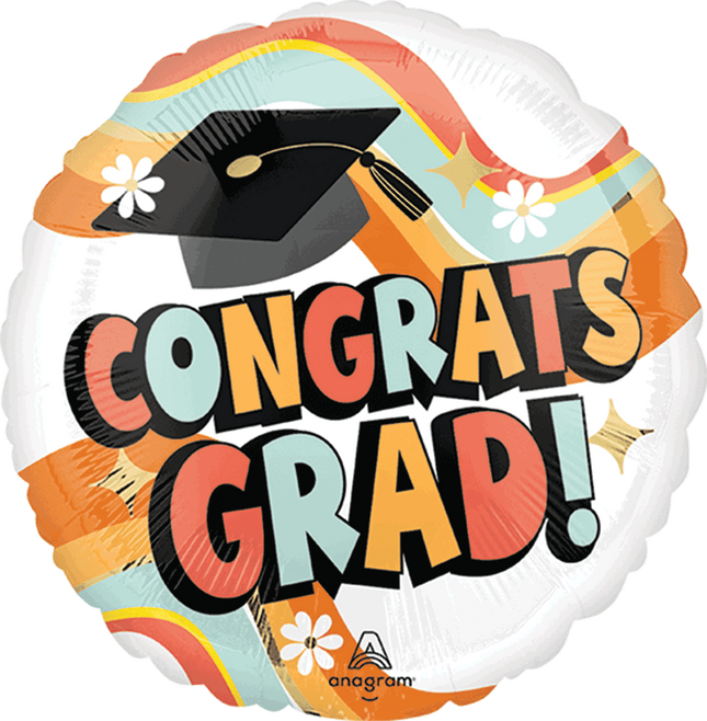 17" Groovy Congrats Grad