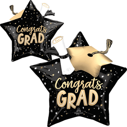 Twirling Tassels Congrats Multiballoon 3D