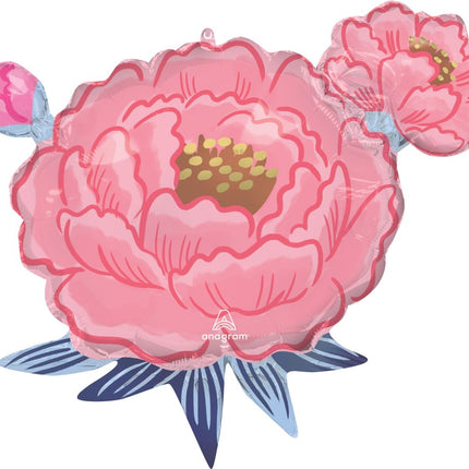 27" SuperShape Satin Peony Garden Balloon