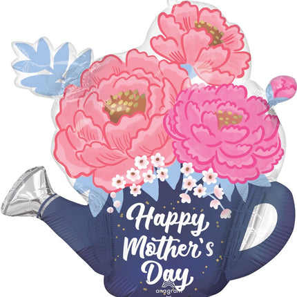 26" SuperShape Satin Happy Mothers Day Peony Garden Balloon