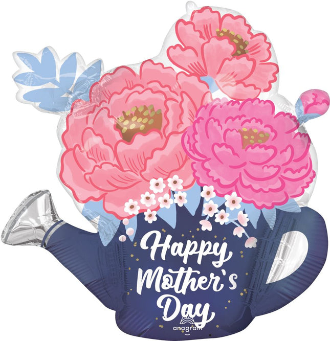 26" SuperShape Satin Happy Mothers Day Peony Garden Balloon