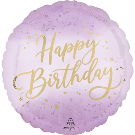 17" Standard Lavender Luxe Birthday Balloon