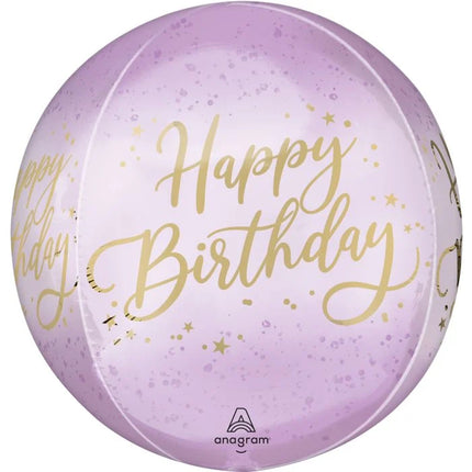 16" Lavender Luxe Birthday Balloon Orbz