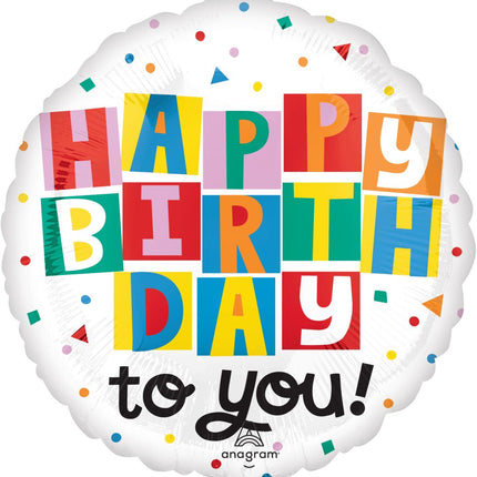 17" Standard Celebrate the Day Birthday Balloon