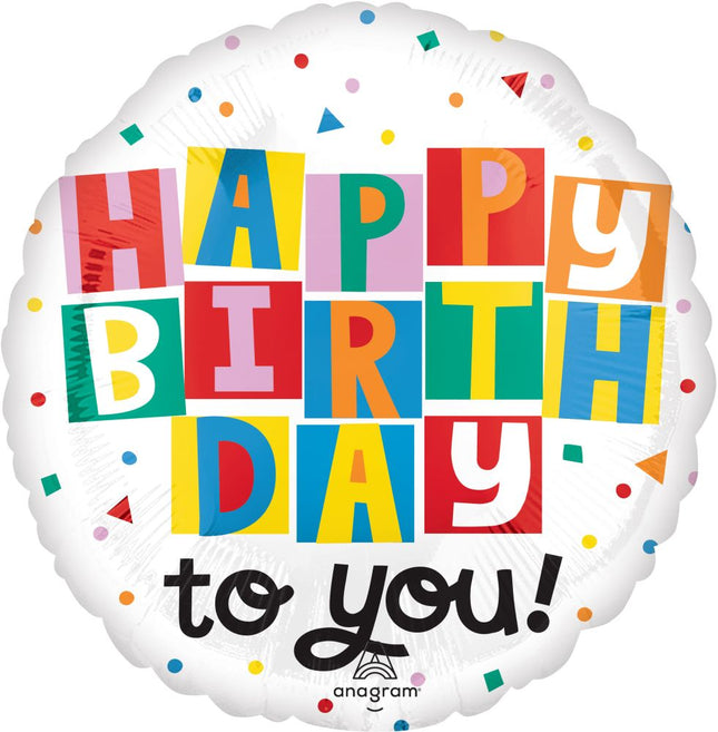 17" Standard Celebrate the Day Birthday Balloon