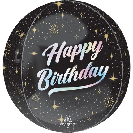 16" Sparkling Birthday Orbz (Globo Orbz Cumpleaños Destellos) 40 cm