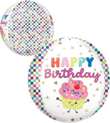 16” Vibrant Cupcakes Birthday Orbz