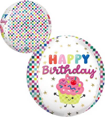 16” Vibrant Cupcakes Birthday Orbz