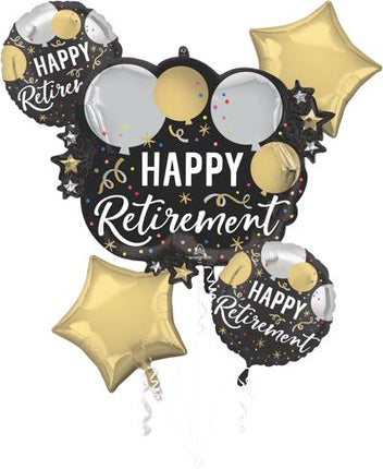 Black Silver Gold Retirement Bouquet