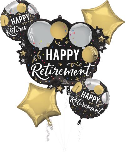 Black Silver Gold Retirement Bouquet