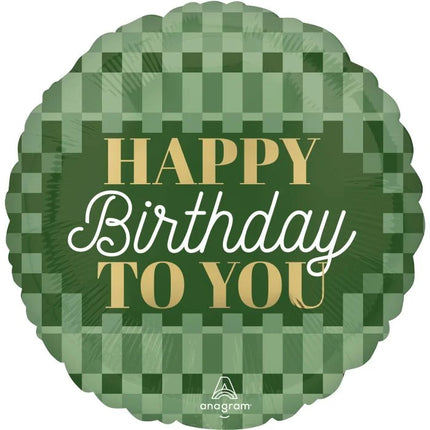 18" Standard Stylish Sage Birthday Balloon