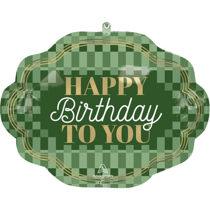 23" Stylish Sage Birthday (Globo Metálico Supershape Cumpleaños Verde Salvia) 58 cm