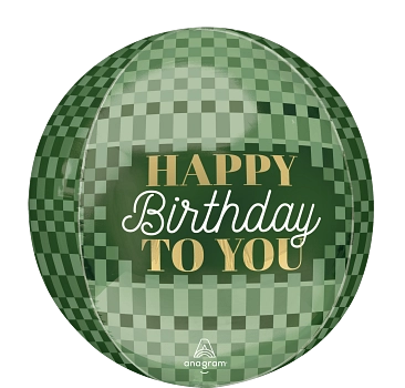16" Stylish Sage Birthday Orbz