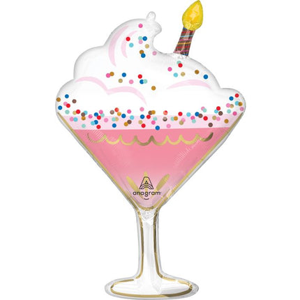30" A Tini Bit Older (Globo Metálico Cumpleaños Adulto Martini) 76 cm