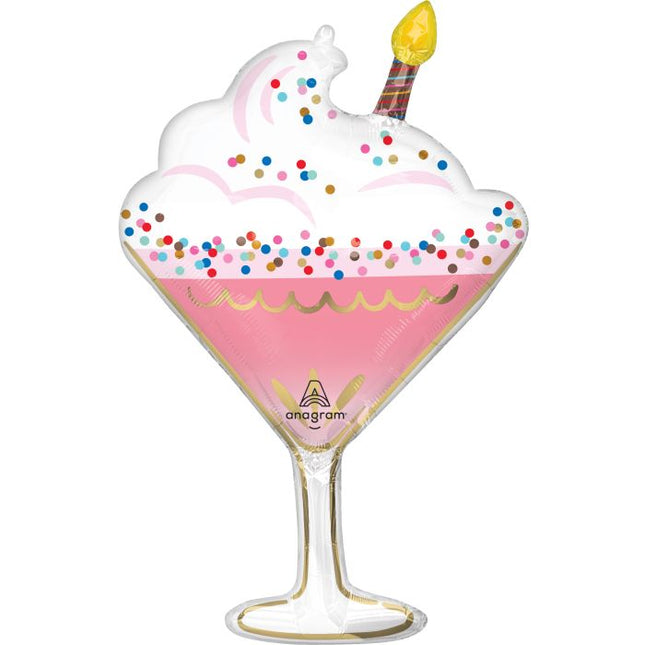 30" A Tini Bit Older (Globo Metálico Cumpleaños Adulto Martini) 76 cm