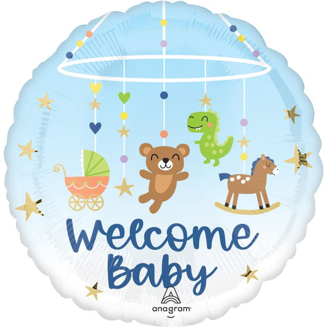 17" Standard Tiny Treasures Boy Balloon