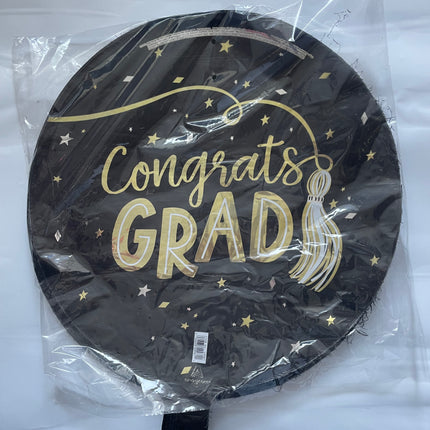 18" Standard Satin Twirling Tassels Congrats Grad Balloon